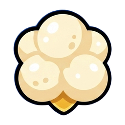 Fully popped popcorn